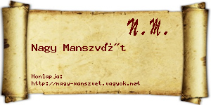 Nagy Manszvét névjegykártya