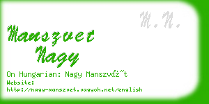 manszvet nagy business card